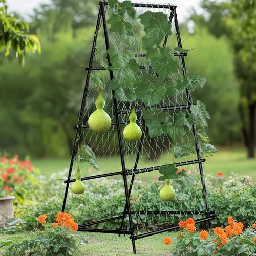 Iron triangle garden trellis - triangle,